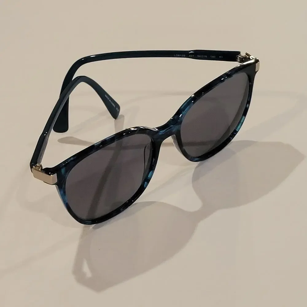 Longchamp Women's Cat Eye Sunglasses Blue/Black LO612S 421 54x16x140 with case